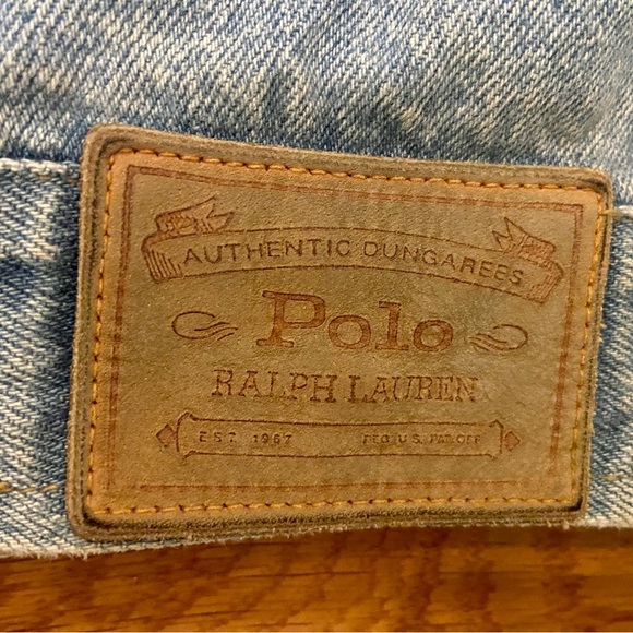 Polo Ralph Lauren Vintage Indian Head Native American Jean Jacket Denim Large - Picture 5 of 7
